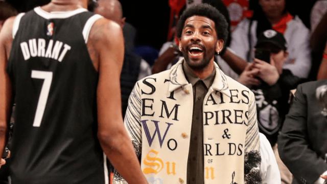 欧文进入巴克莱中心观战，杜兰特53分表示欢迎