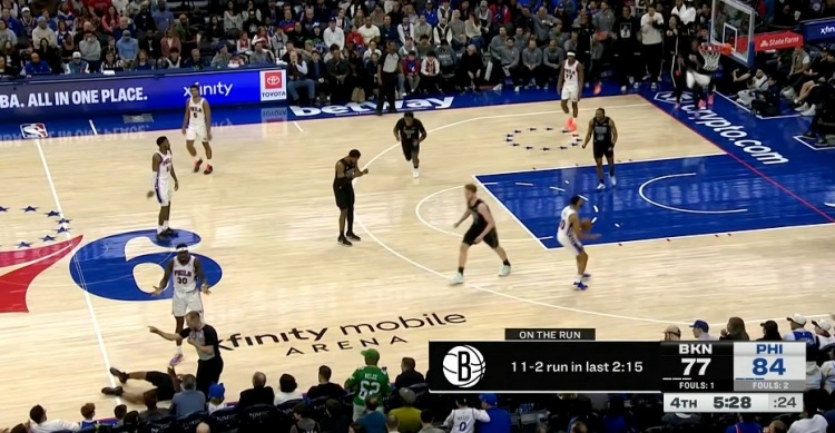 要翻车？篮网打出一波小高潮反超76人！ 此前一度落后28分